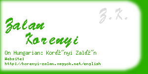 zalan korenyi business card